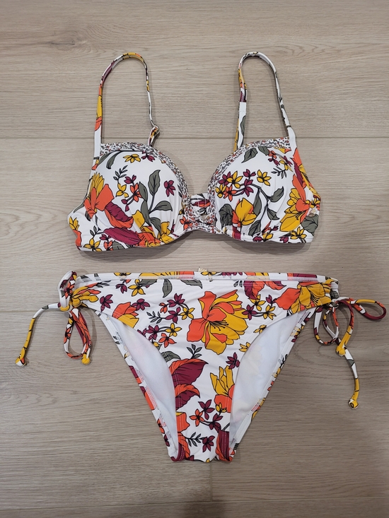 La Vie En Rose Other - La Vie En Rose Aqua Women S Floral Print 2 Piece Bikini Set